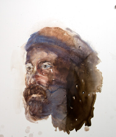 Peinture intitulée "homme de la rue 29" par Pierre Alix, Œuvre d'art originale, Aquarelle