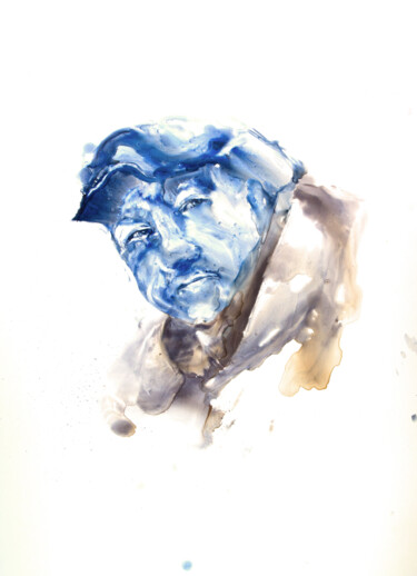 Peinture intitulée "sculpteur5" par Pierre Alix, Œuvre d'art originale, Aquarelle