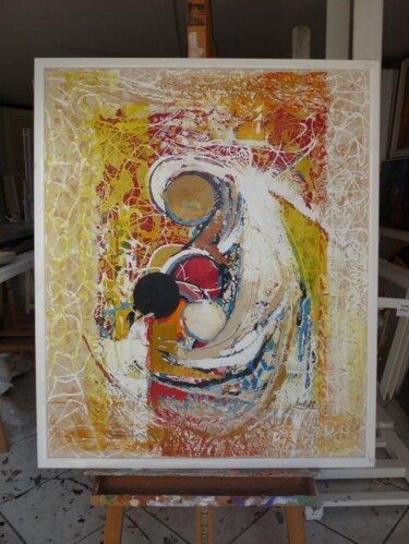 Painting titled "Les 3 enfants" by Pierre Baldi, Original Artwork