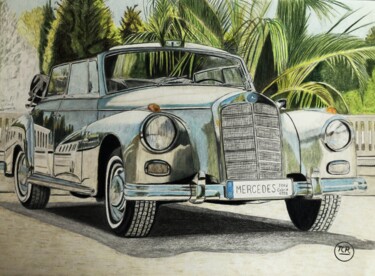 Drawing titled "Mercedes-Benz 300 o…" by Pierre Bayet, Original Artwork, Pencil