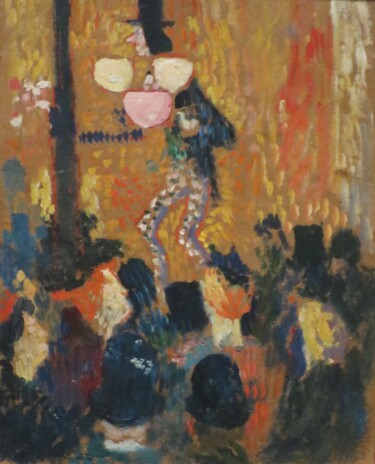 Painting titled "Spectacle forain" by Pierre Bonnard, Original Artwork, Oil