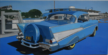 Malerei mit dem Titel "chevrolet bel air e…" von Pierre Giafferi (cesar luciano), Original-Kunstwerk, Öl