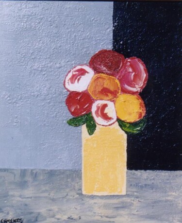 Painting titled "flores" by Pierre Gimenez, Original Artwork