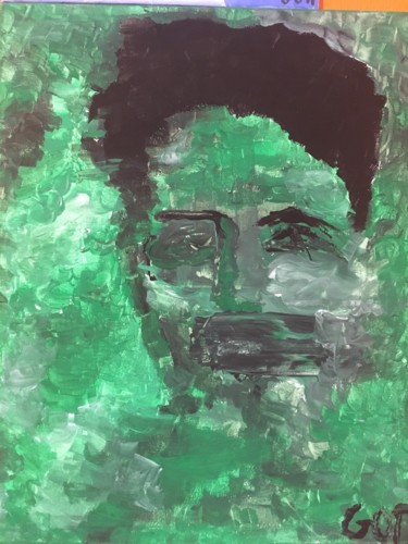 Painting titled "green peace" by Pierre Goyers, Original Artwork, Acrylic