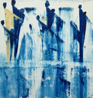 Pintura titulada "Des silhouettes au…" por Pierre Joseph, Obra de arte original, Oleo