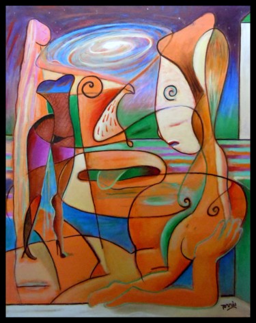 Peinture intitulée "Les pêcheurs de cor…" par Pierre-Louis Torres, Œuvre d'art originale, Acrylique