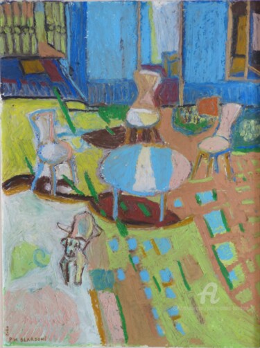 Peinture intitulée "VUE DE LA CHAMBRE D…" par Pierre-Marie Blardoni, Œuvre d'art originale, Pastel Monté sur Panneau de bois
