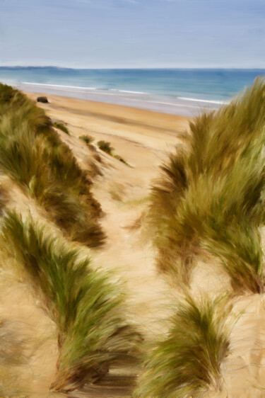 Fotografía titulada "chemin vers la plage" por Pierre-Marie Fenech, Obra de arte original, Fotografía manipulada