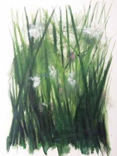 Peinture intitulée "Jardin chimérique" par Pierre Marquès, Œuvre d'art originale, Aquarelle