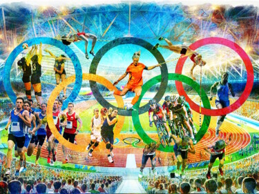 Digital Arts titled "Symphonie des sport…" by Pierre Nouaille, Original Artwork, 2D Digital Work