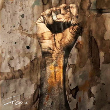 Картина под названием ""VICTORY"" - Pierre Olié, Подлинное произведение искусства, Чернила