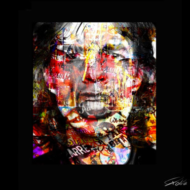 Arts numériques intitulée "Mick Jagger" par Pierre Olié, Œuvre d'art originale, Peinture numérique