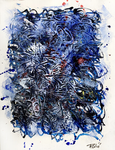 「gray abstract」というタイトルの絵画 Pierre Oliéによって, オリジナルのアートワーク, デジタルプリント アルミニウムにマウント