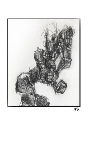 Obrazy i ryciny zatytułowany „Nomade” autorstwa Pierre Olié, Oryginalna praca, Ołówek
