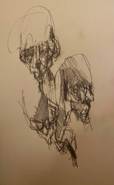Рисунок под названием "´TRYPTIQUE ´" - Pierre Olié, Подлинное произведение искусства, Древесный уголь