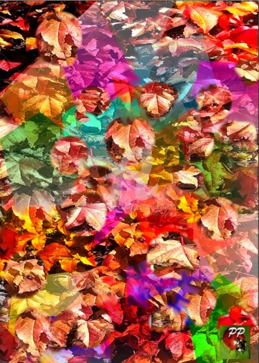 Digitale Kunst mit dem Titel "lierre d'automne" von Pierre Peytavin, Original-Kunstwerk, Digitale Malerei