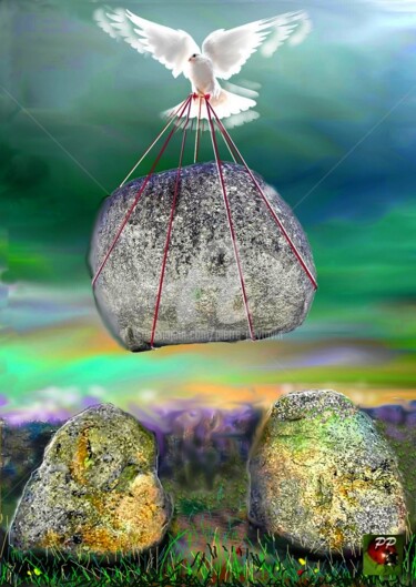 Arts numériques intitulée "Hypothèse " dolmen"" par Pierre Peytavin, Œuvre d'art originale, Travail numérique 2D