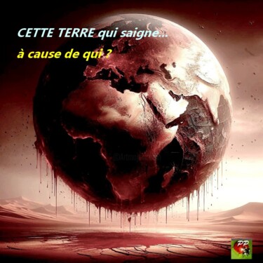 数字艺术 标题为“Terre qui saigne” 由Pierre Peytavin, 原创艺术品, AI生成的图像