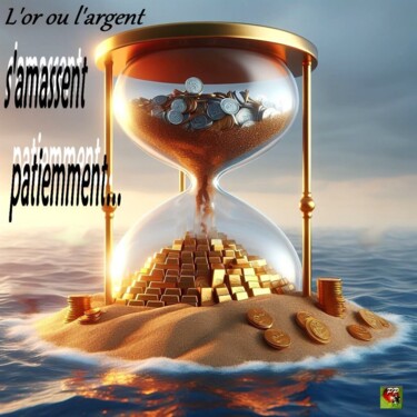Digital Arts titled "OR ET PATIENCE" by Pierre Peytavin, Original Artwork, AI generated image