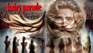 Digital Arts titled "HAIRY PARADE" by Pierre Peytavin, Original Artwork, AI generated image