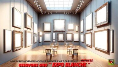 Digital Arts titled "UNE EXPO  BLANCHE" by Pierre Peytavin, Original Artwork, AI generated image