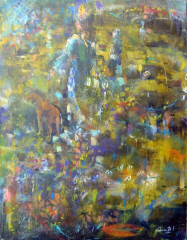 Pittura intitolato "Migrations" da Pierre Quentel, Opera d'arte originale, Olio