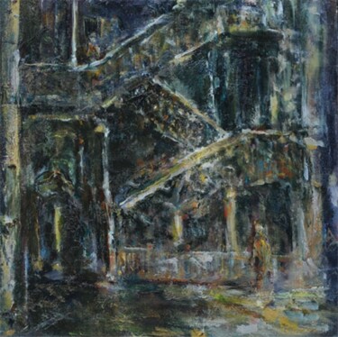 Peinture intitulée "La cathédrale de Ro…" par Pierre Quentel, Œuvre d'art originale, Huile