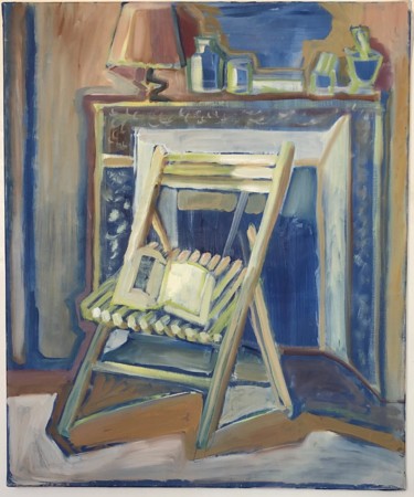 Peinture intitulée "Chaise" par Pierre Vassal, Œuvre d'art originale, Huile Monté sur Châssis en bois