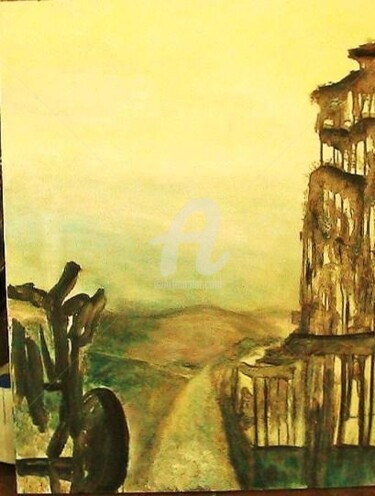 Peinture intitulée "HOMMAGE A ZAO  RUIN…" par Pierre Kuentz, Œuvre d'art originale