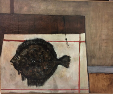 Schilderij getiteld "Sole" door Pierre Laffillé, Origineel Kunstwerk, Olie