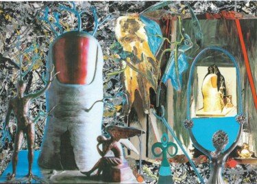 Colagens intitulada "Pouces" por Pierrette Pejac Prophete, Obras de arte originais, Colagens Montado em Cartão