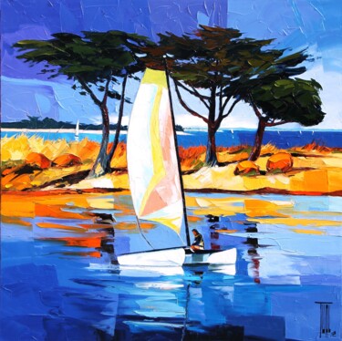 Peinture intitulée "Plaisance" par Pierrick Tual, Œuvre d'art originale, Huile