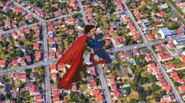 Digitale Kunst getiteld "LOST SUPERMAN IN VA…" door Pierro Lorenzo, Origineel Kunstwerk, 2D Digital Work