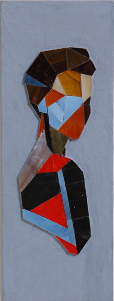 Sculpture intitulée "Mosaic art "Silhoue…" par Tatiana Fololeeva, Œuvre d'art originale, Mosaïque