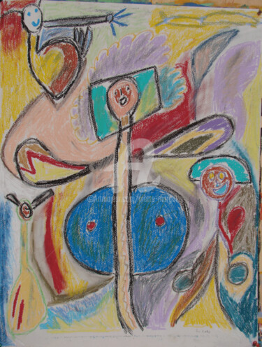 Dibujo titulada "La Danse" por Gomard, Obra de arte original, Pastel