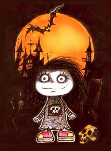 Painting titled "Zombieland - cute z…" by Pilar Agrelo Art, Original Artwork, Ink