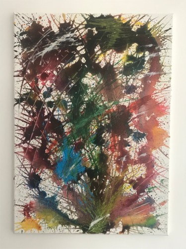 Pittura intitolato "esplosione-di-color…" da 77ep, Opera d'arte originale, Acrilico