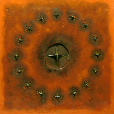 Γλυπτική με τίτλο "CROMLECH NABTA PLAYA" από Pin Vega, Αυθεντικά έργα τέχνης, Ακρυλικό