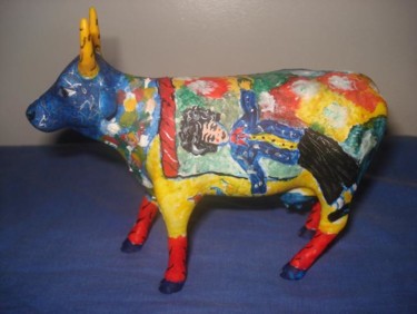 Scultura intitolato "Cow Parade" da Pinkhas, Opera d'arte originale