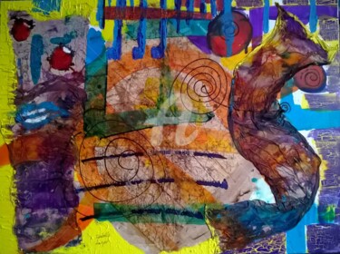Malerei mit dem Titel ""Je plie, et ne rom…" von Pinkivioletblue, Original-Kunstwerk, Acryl Auf Keilrahmen aus Holz montiert