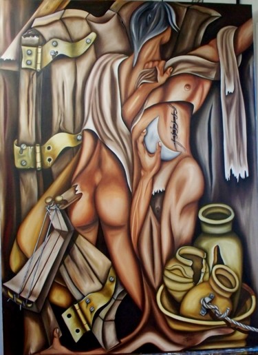 Schilderij getiteld "Alma desnuda" door Jorge Diaz, Origineel Kunstwerk