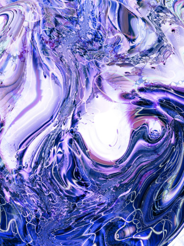 Digital Arts titled "EYE OF BLUE" by Paul Pinzarrone, Original Artwork, Digital Painting