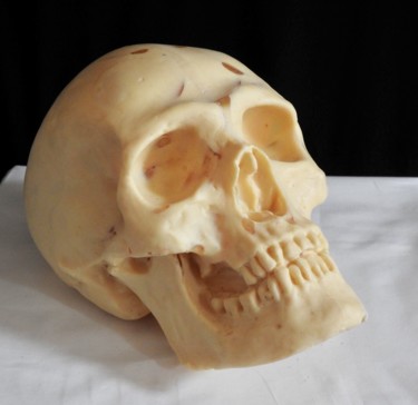 Rzeźba zatytułowany „#Skull16#” autorstwa Pio30, Oryginalna praca, Żywica