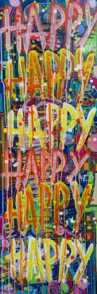 Pintura titulada "Happy" por Pioch, Obra de arte original, Acrílico