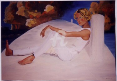 Painting titled "reclining figure # 1" by Piotr, Original Artwork