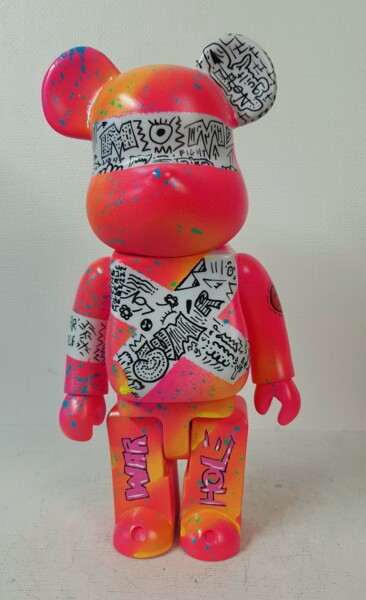 雕塑 标题为“Bearbrick pop art s…” 由Pipoul Artiste Peintre, 原创艺术品, 塑料
