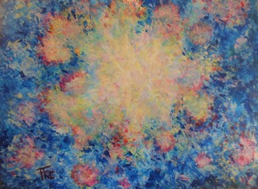 Painting titled "Conscience Universe…" by Piroska Fekete Fkt, Original Artwork, Acrylic Mounted on Wood Stretcher frame