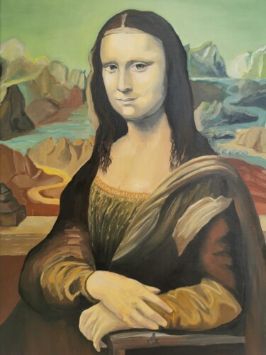 Peinture intitulée "Mona Lisa" par Pistonae, Œuvre d'art originale, Huile