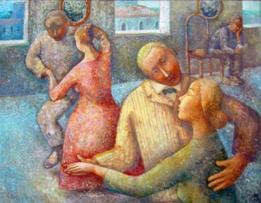 Peinture intitulée "dance" par Mikhail Pivovarov, Œuvre d'art originale