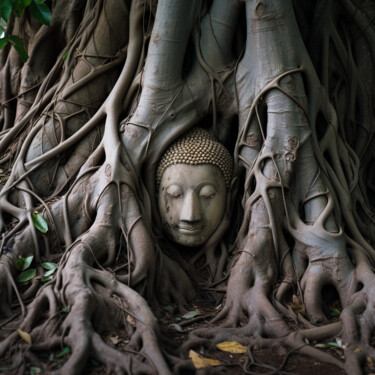Artes digitais intitulada "Thailand Ayutthaya" por Pixinxt, Obras de arte originais, Imagem gerada por IA
